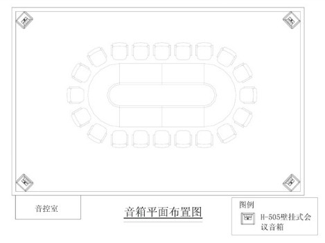 会议室音响扩声系统会议室正侧立面效果图