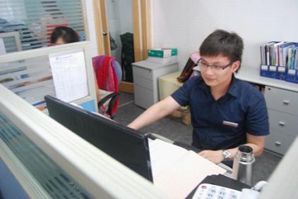 工作中的我